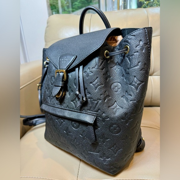 Louis Vuitton empreinte leather Montsouris backpack black - Picture 3 of 10